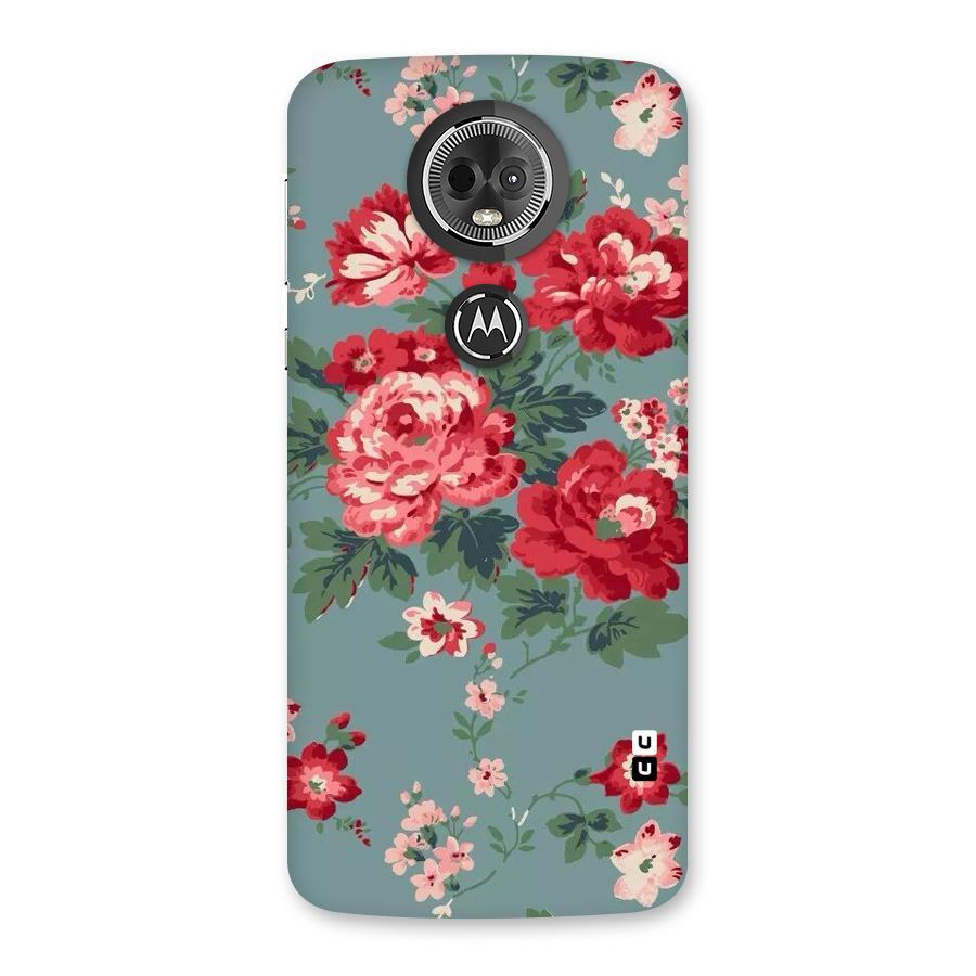 Aesthetic Floral Red Back Case for Moto E5 Plus