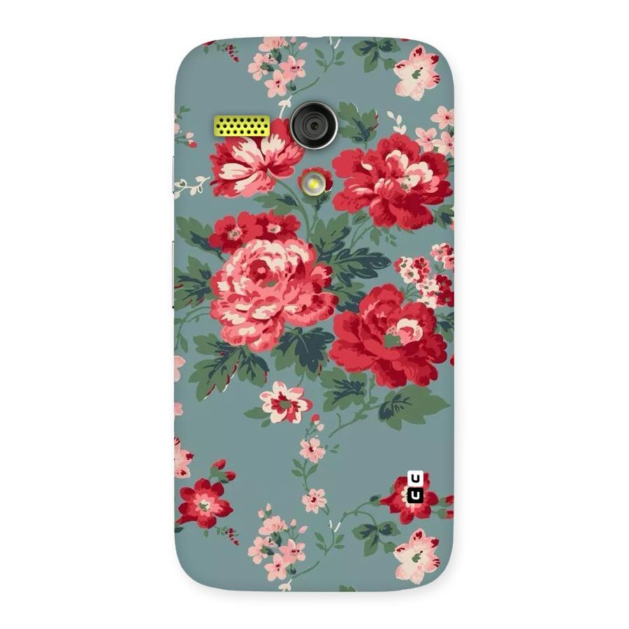 Aesthetic Floral Red Back Case for Moto G
