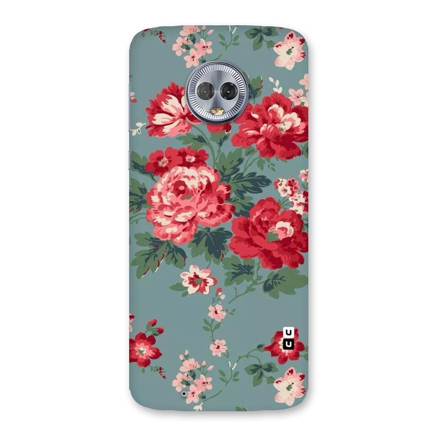 Aesthetic Floral Red Back Case for Moto G6
