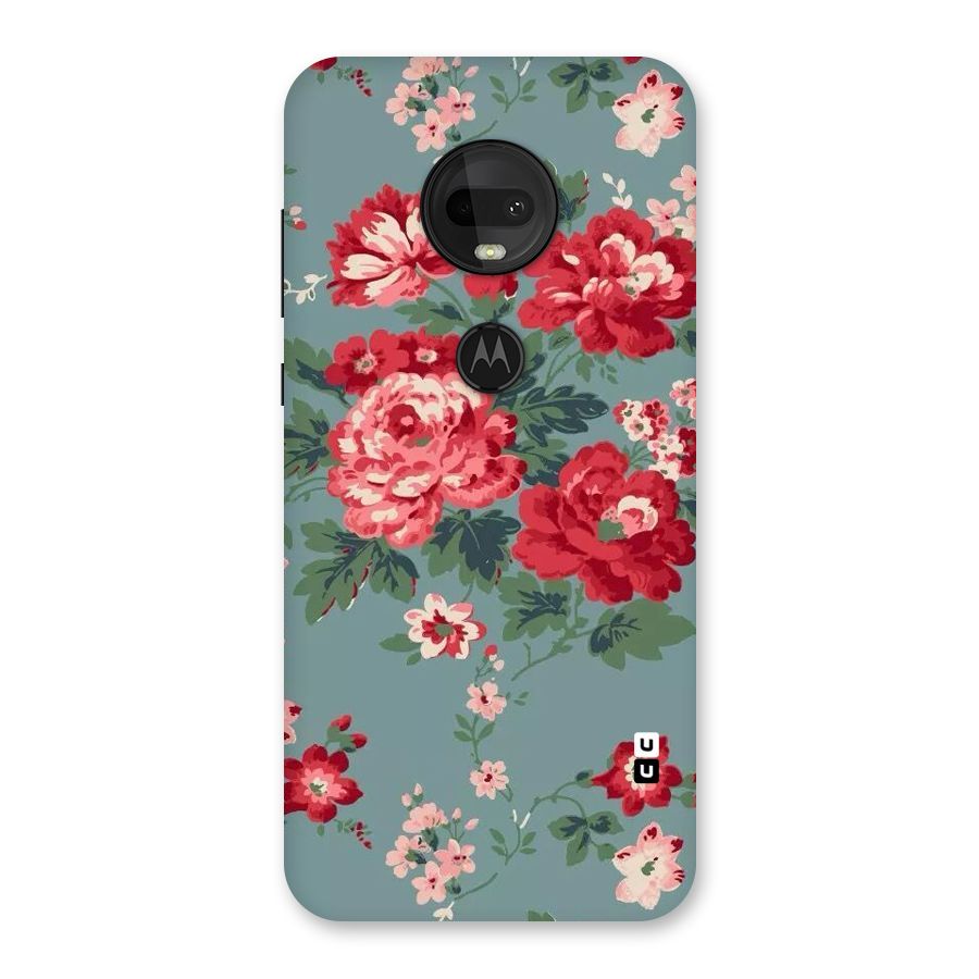 Aesthetic Floral Red Back Case for Moto G7