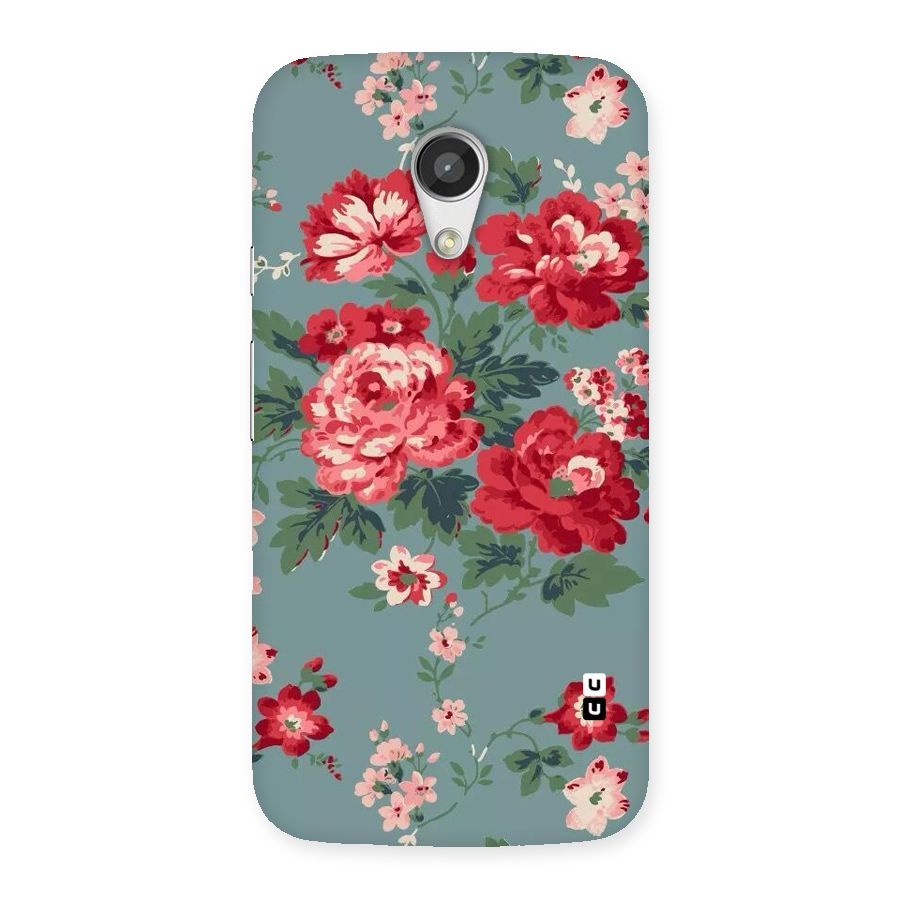 Aesthetic Floral Red Back Case for Moto G 2nd Gen