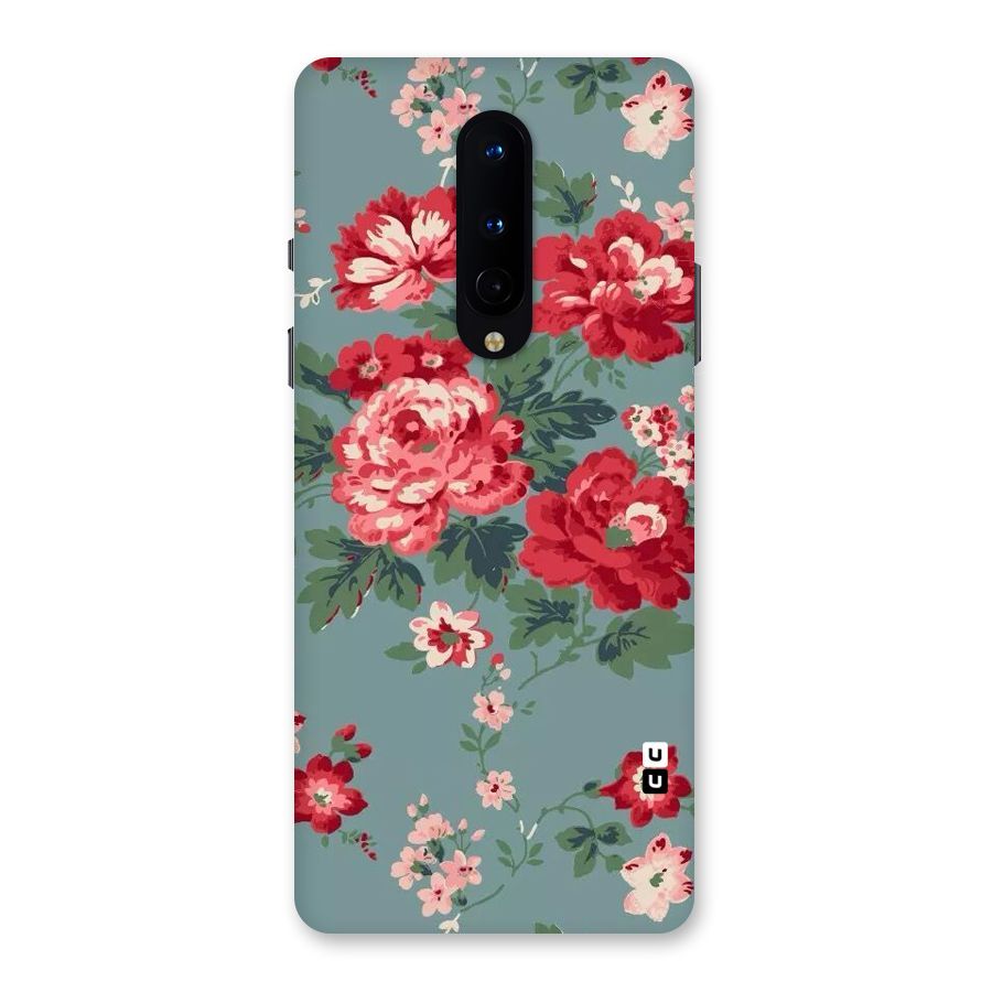 Aesthetic Floral Red Back Case for OnePlus 8