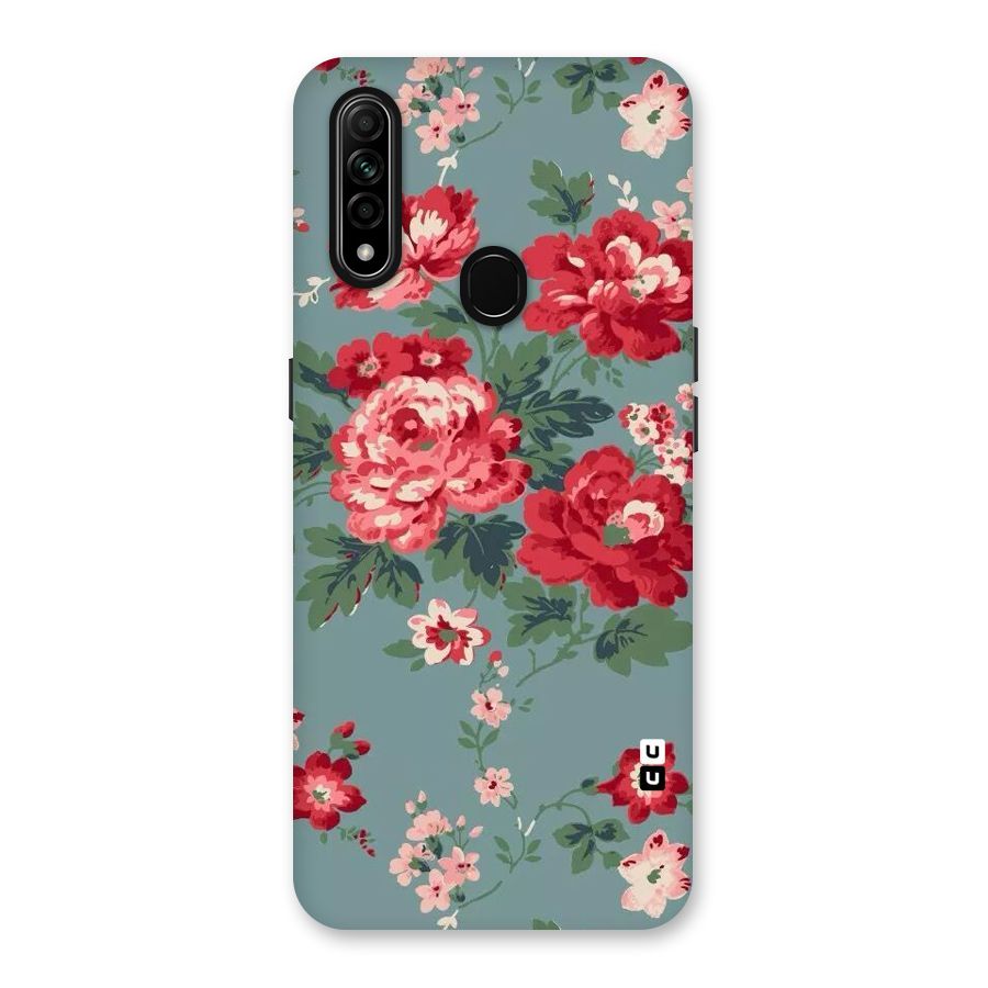 Aesthetic Floral Red Back Case for Oppo A31