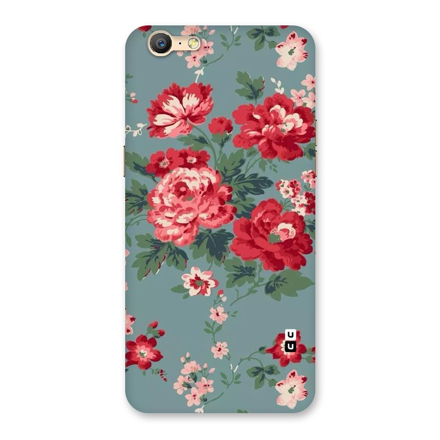 Aesthetic Floral Red Back Case for Oppo A57