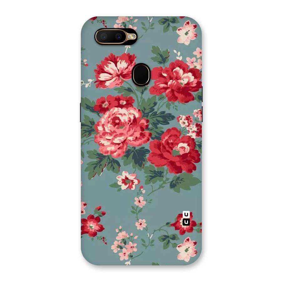 Aesthetic Floral Red Back Case for Oppo A5s