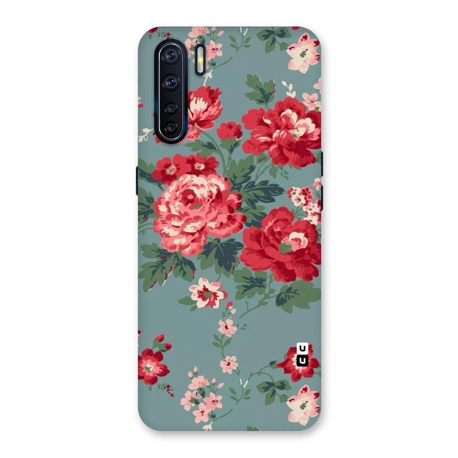 Aesthetic Floral Red Back Case for Oppo F15