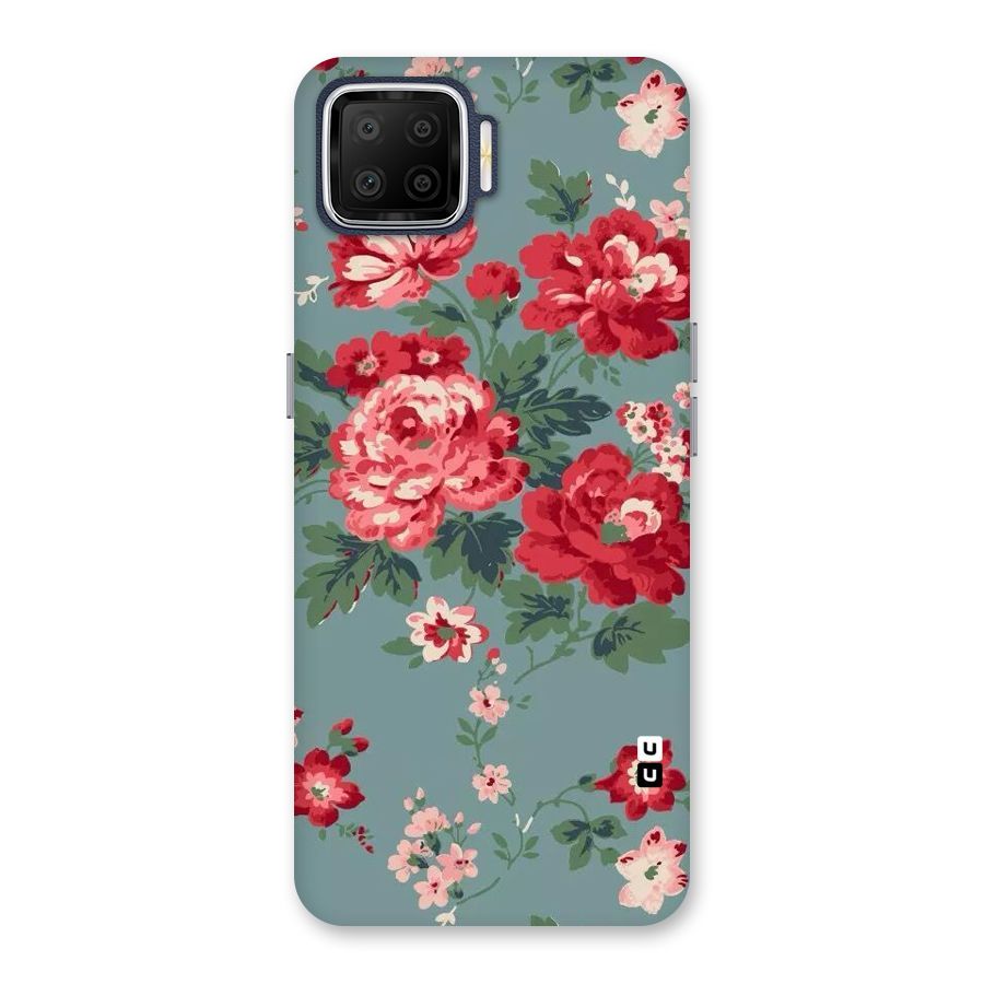 Aesthetic Floral Red Back Case for Oppo F17