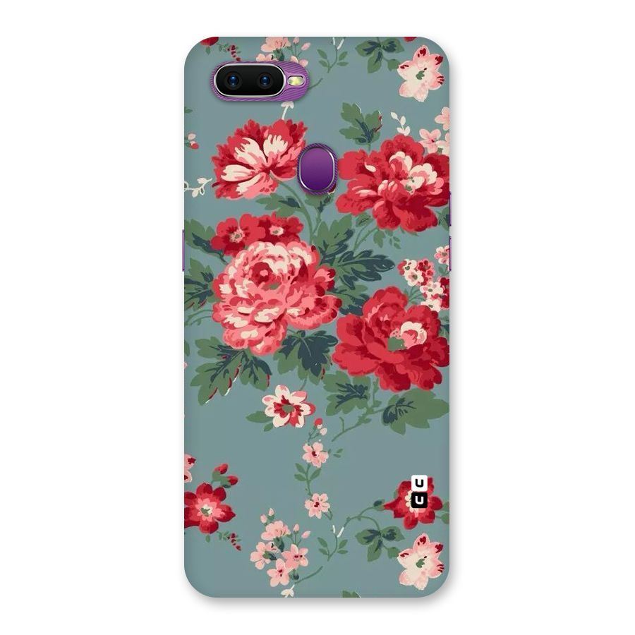 Aesthetic Floral Red Back Case for Oppo F9