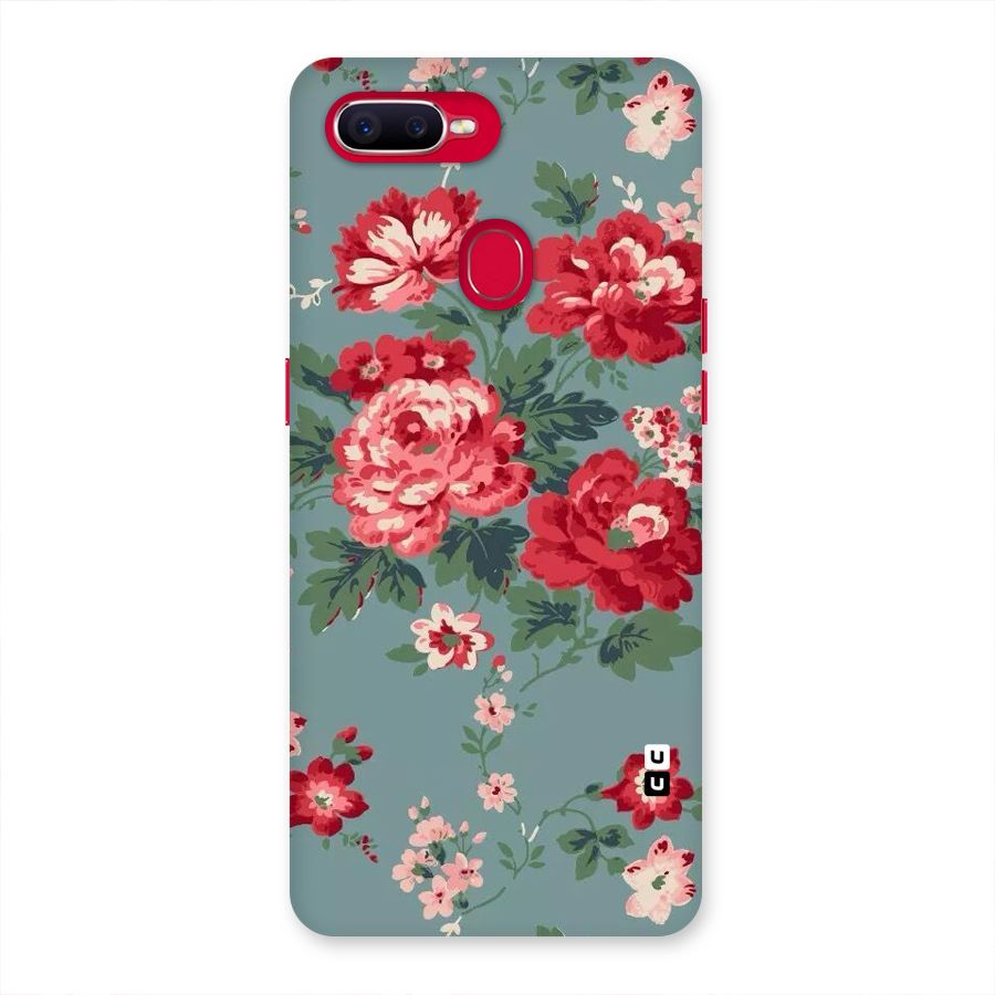 Aesthetic Floral Red Back Case for Oppo F9 Pro