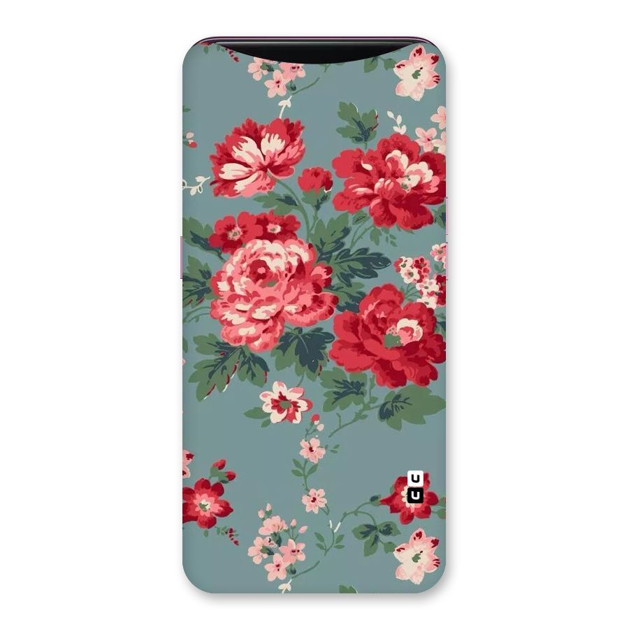 Aesthetic Floral Red Back Case for Oppo Find X
