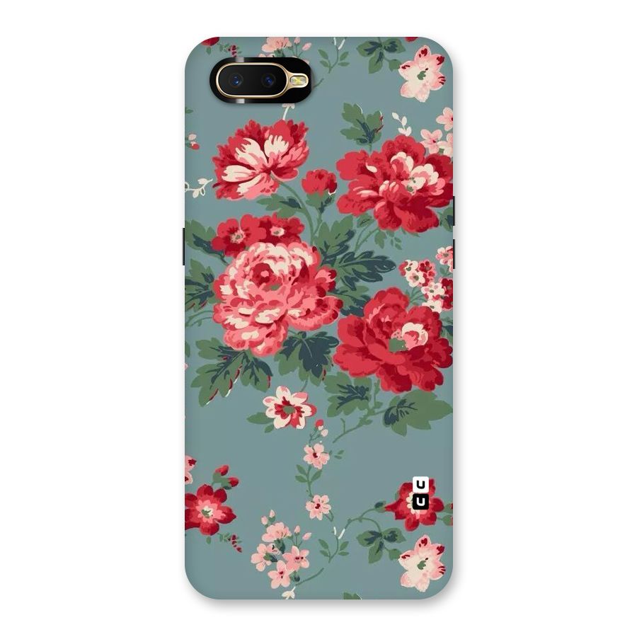 Aesthetic Floral Red Back Case for Oppo K1
