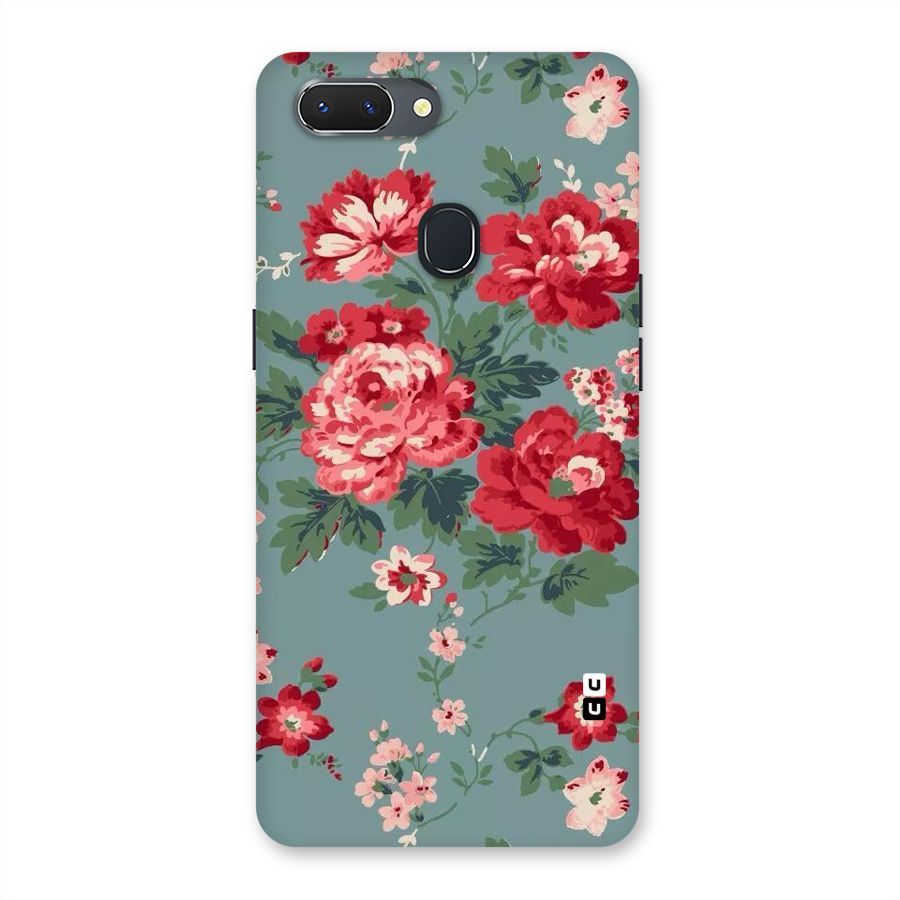 Aesthetic Floral Red Back Case for Oppo Realme 2