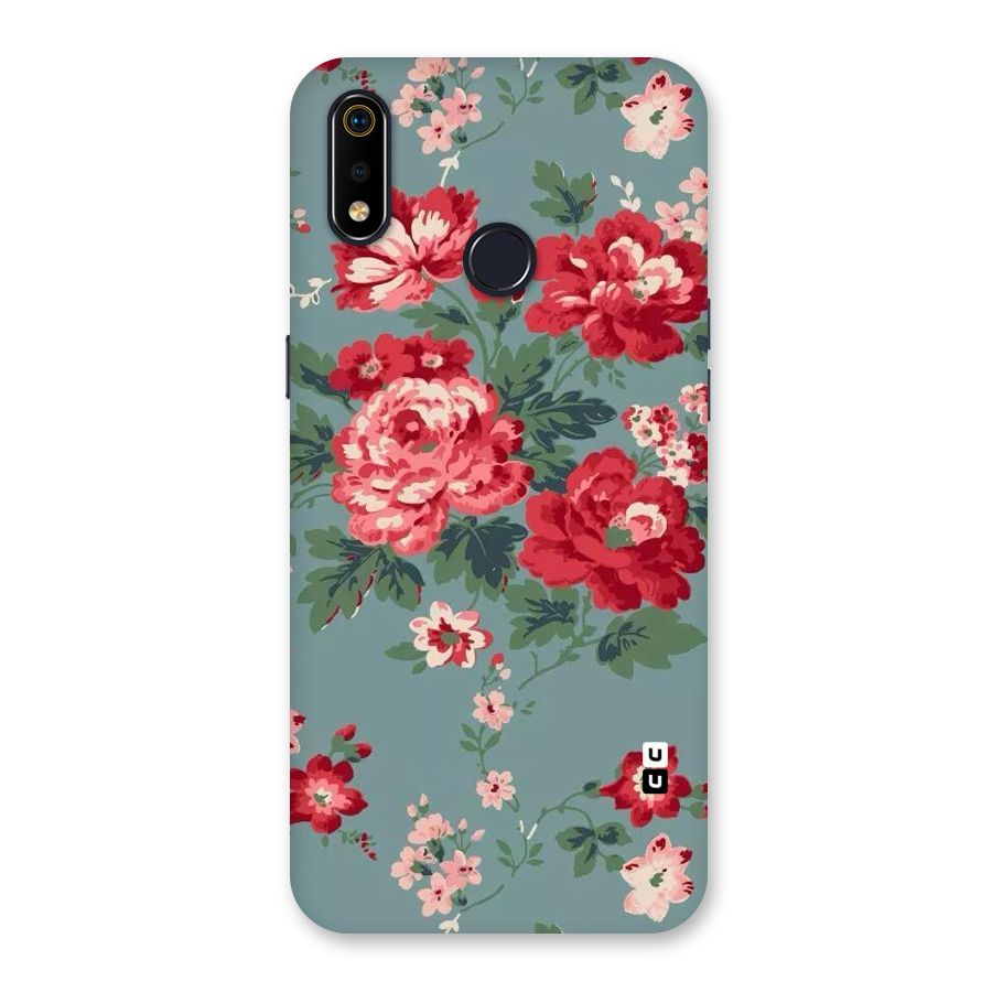 Aesthetic Floral Red Back Case for Realme 3i