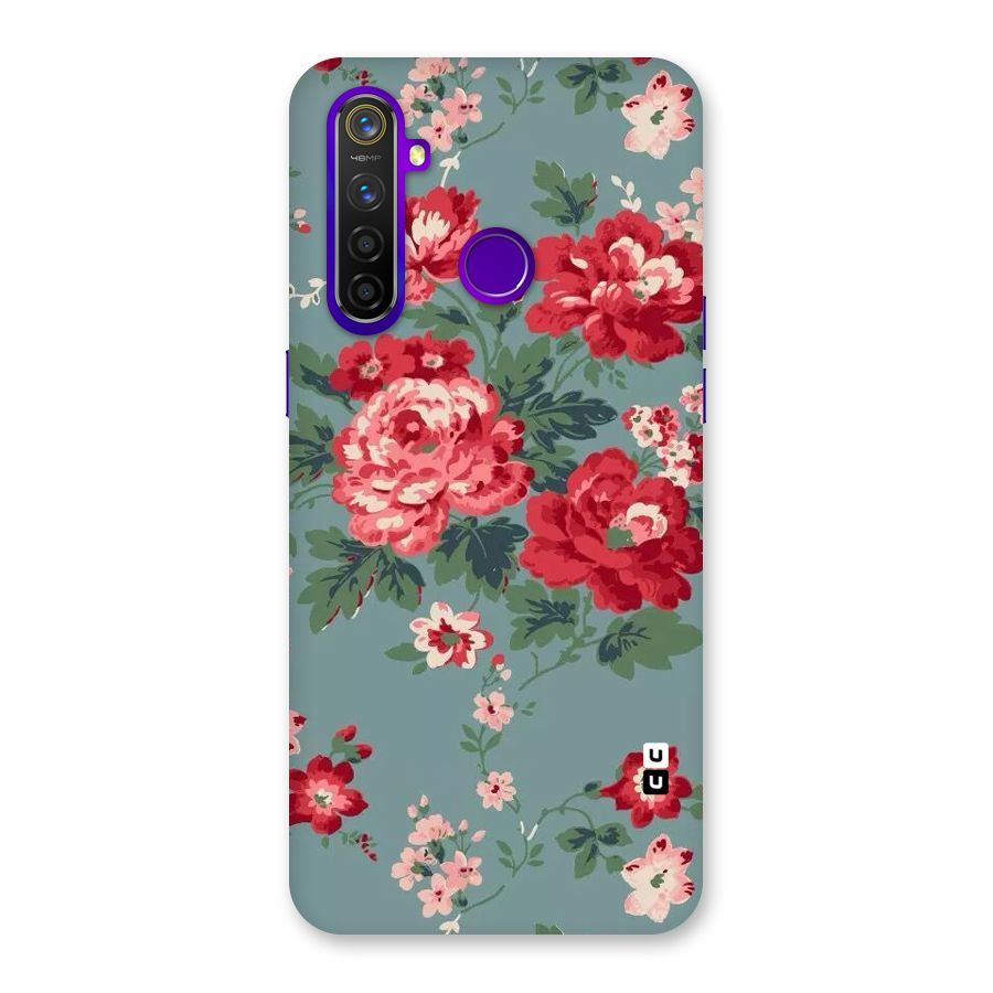 Aesthetic Floral Red Back Case for Realme 5 Pro
