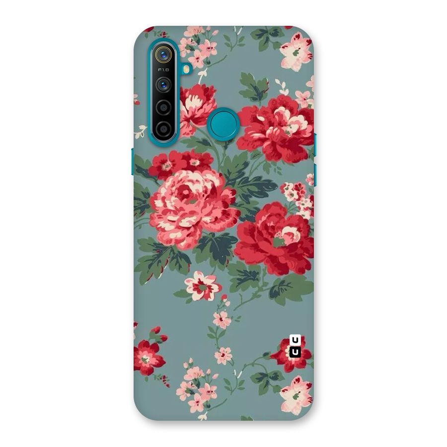 Aesthetic Floral Red Back Case for Realme 5i