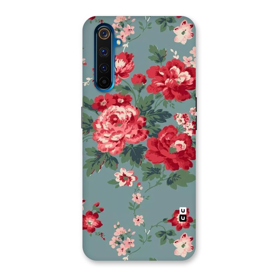 Aesthetic Floral Red Back Case for Realme 6 Pro