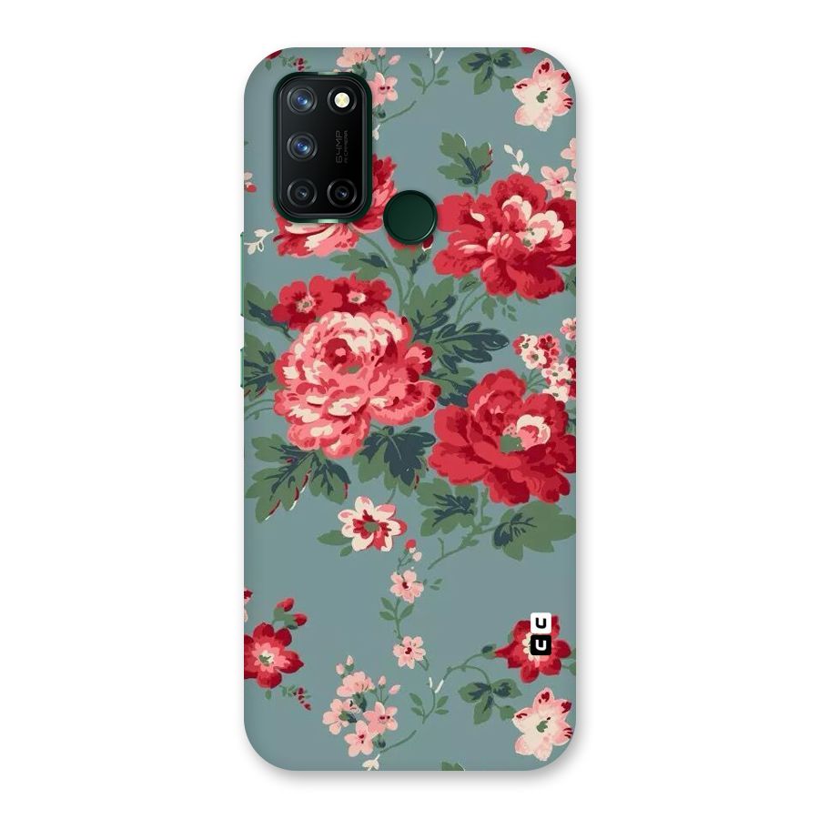 Aesthetic Floral Red Back Case for Realme 7i