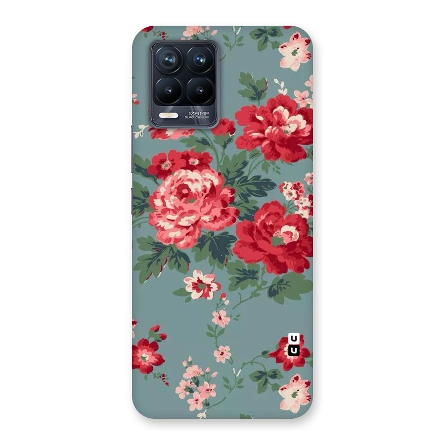 Aesthetic Floral Red Back Case for Realme 8 Pro