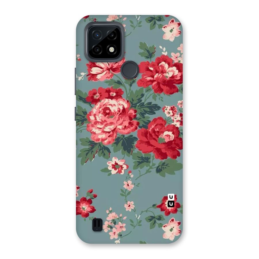Aesthetic Floral Red Back Case for Realme C21