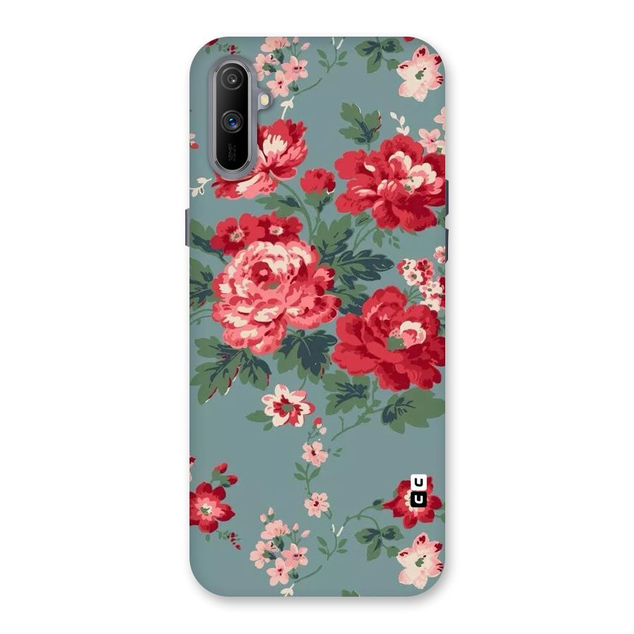 Aesthetic Floral Red Back Case for Realme C3