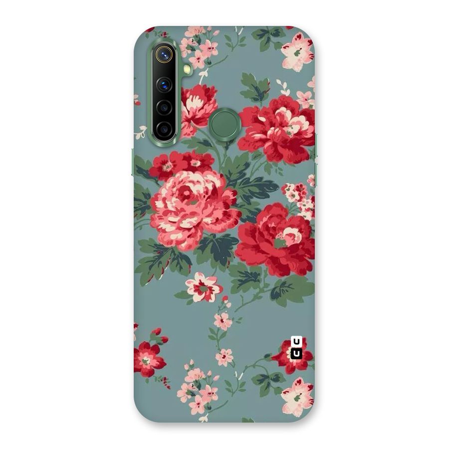 Aesthetic Floral Red Back Case for Realme Narzo 10