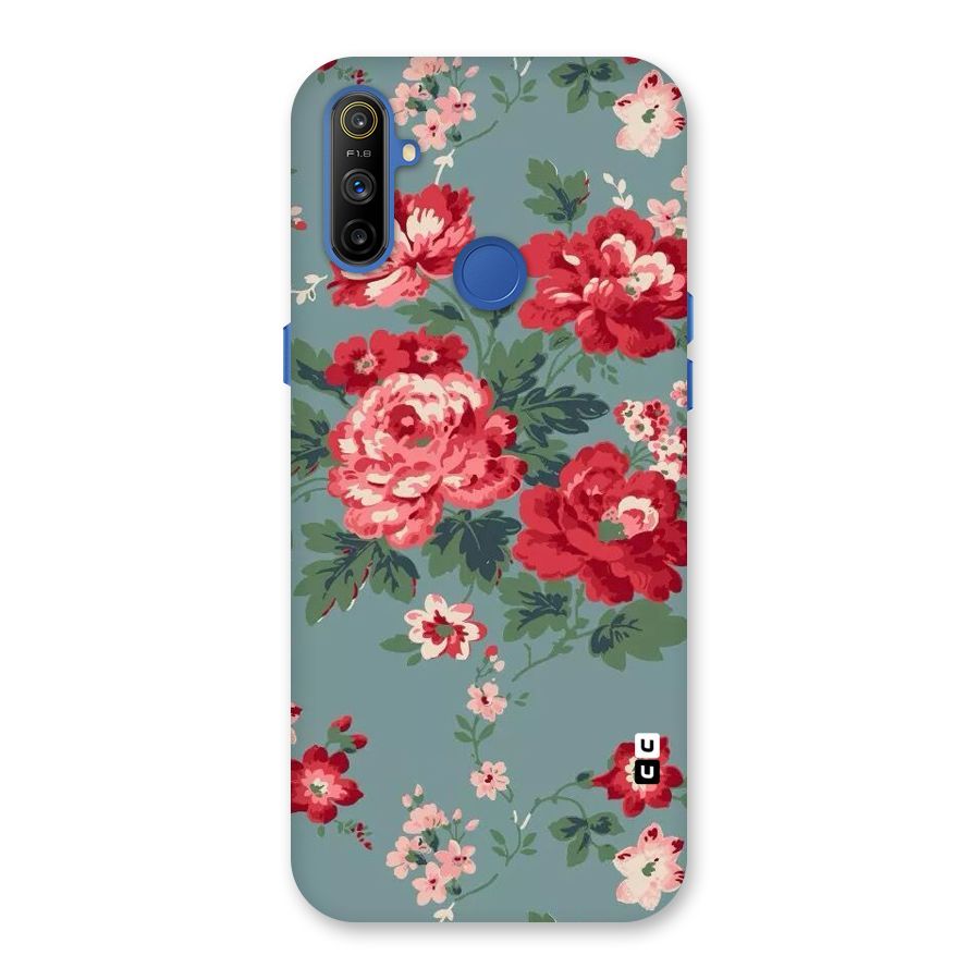 Aesthetic Floral Red Back Case for Realme Narzo 10A