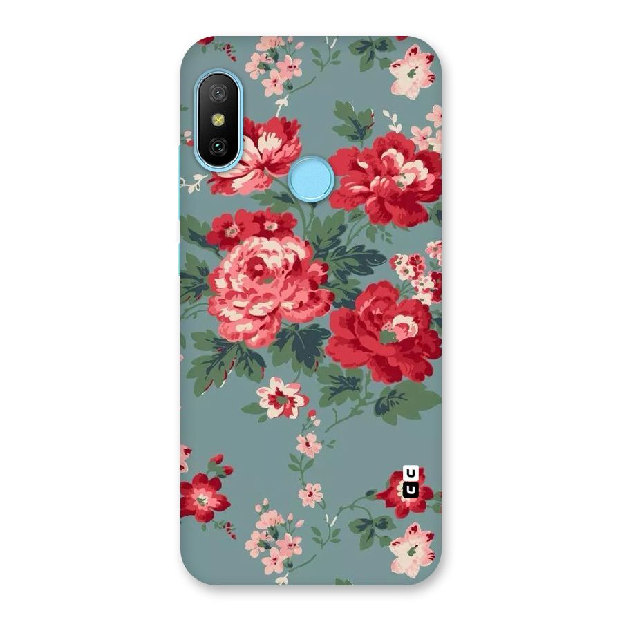 Aesthetic Floral Red Back Case for Redmi 6 Pro