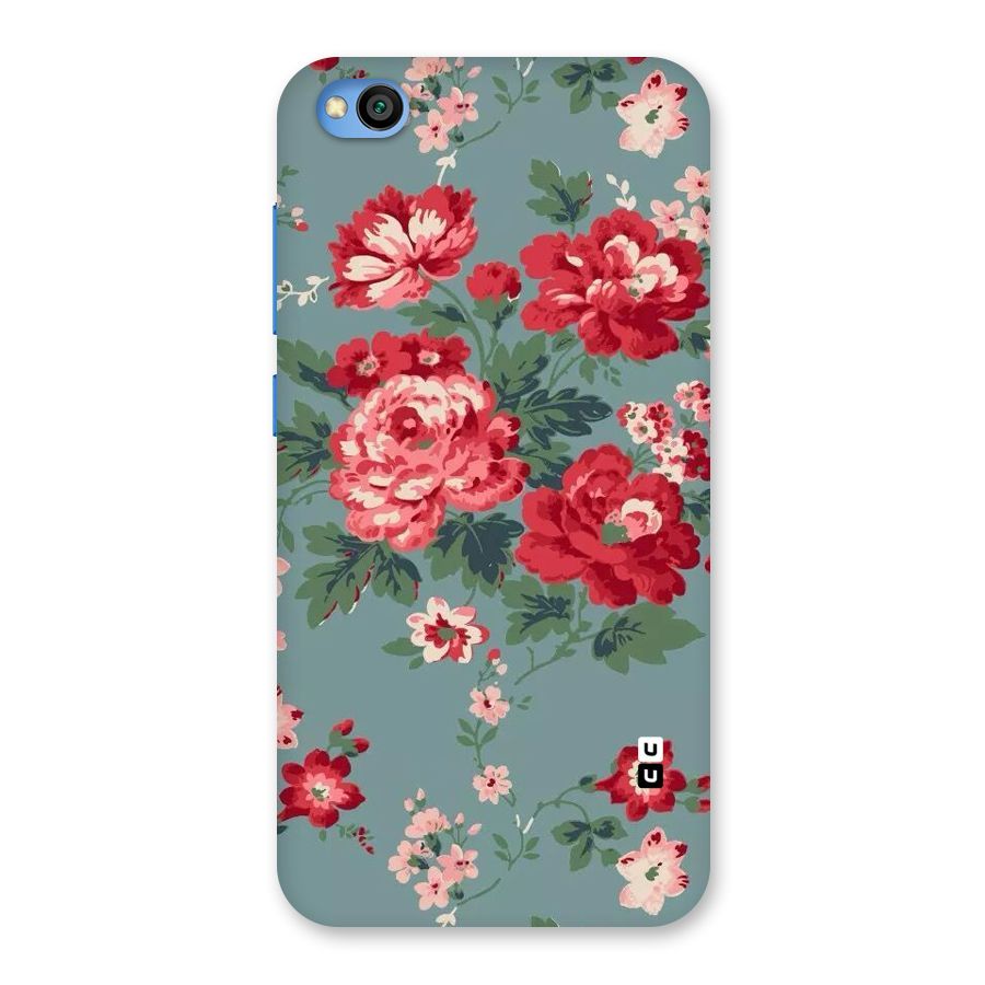 Aesthetic Floral Red Back Case for Redmi Go