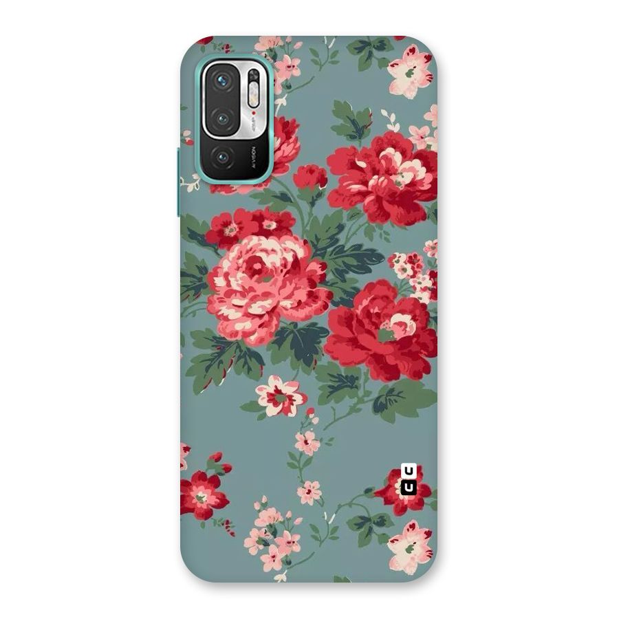 Aesthetic Floral Red Back Case for Redmi Note 10T 5G
