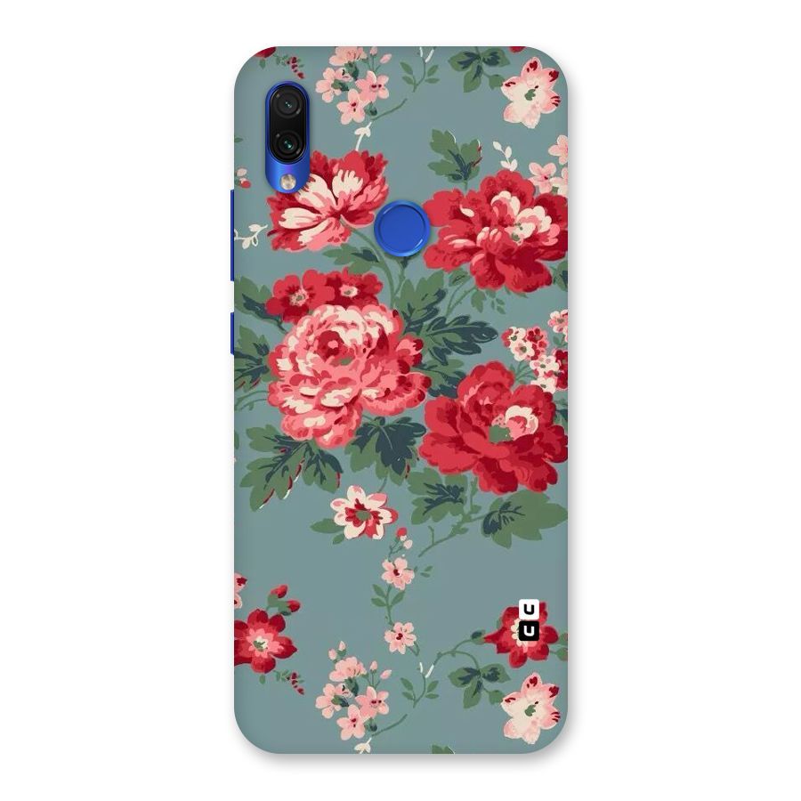 Aesthetic Floral Red Back Case for Redmi Note 7S