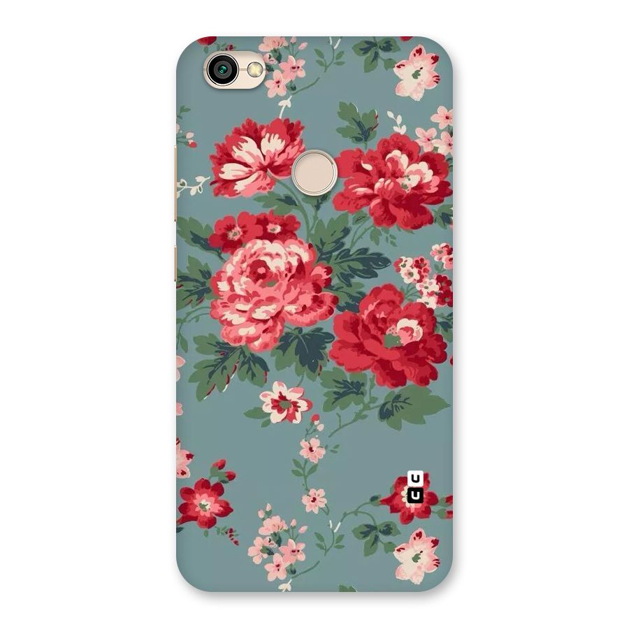 Aesthetic Floral Red Back Case for Redmi Y1 2017