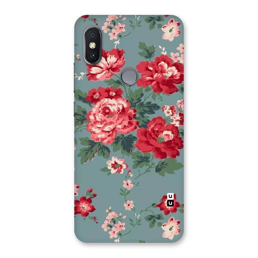 Aesthetic Floral Red Back Case for Redmi Y2