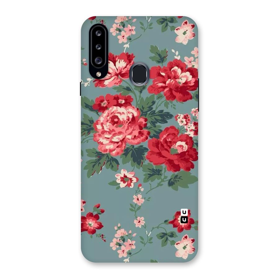 Aesthetic Floral Red Back Case for Samsung Galaxy A20s