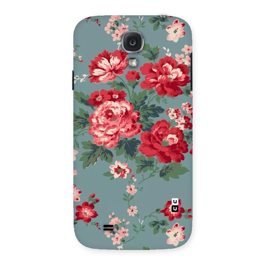 Aesthetic Floral Red Back Case for Samsung Galaxy S4