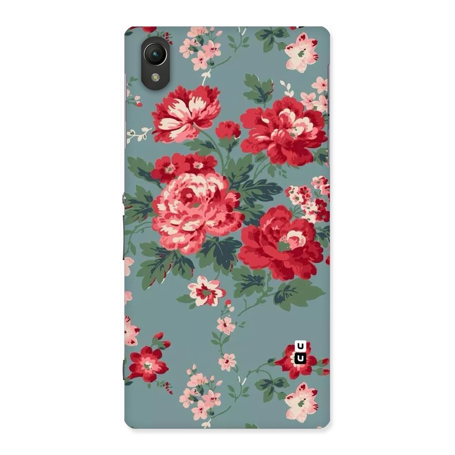 Aesthetic Floral Red Back Case for Sony Xperia Z1