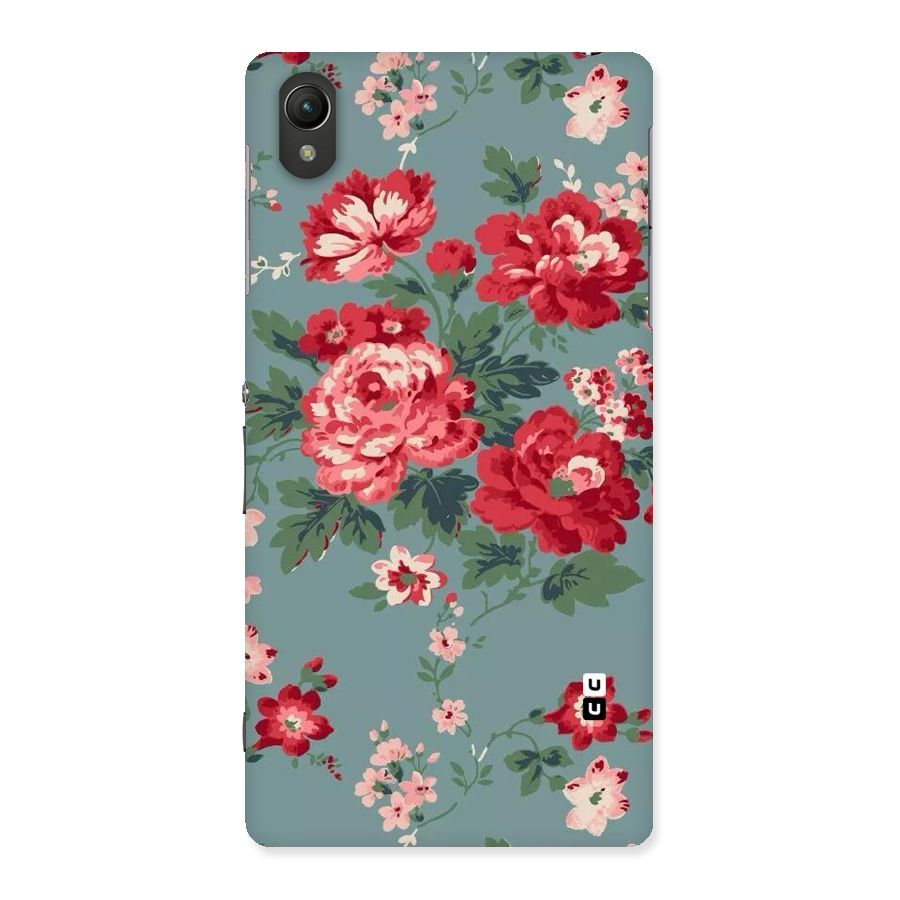 Aesthetic Floral Red Back Case for Sony Xperia Z2