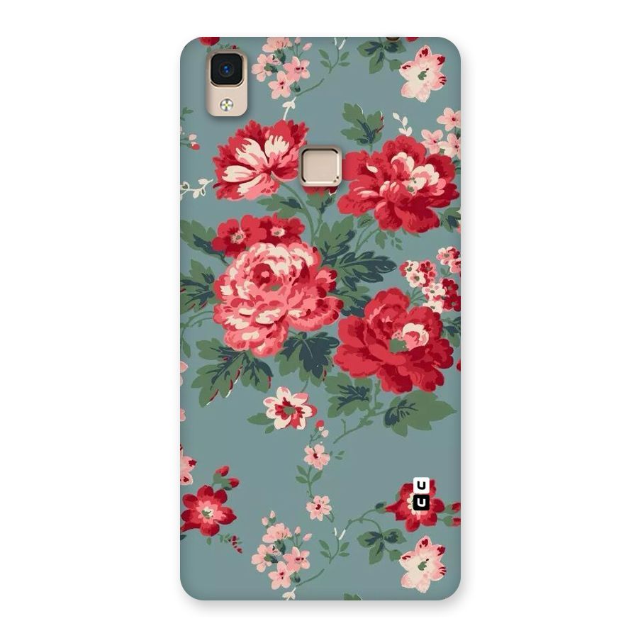 Aesthetic Floral Red Back Case for V3 Max