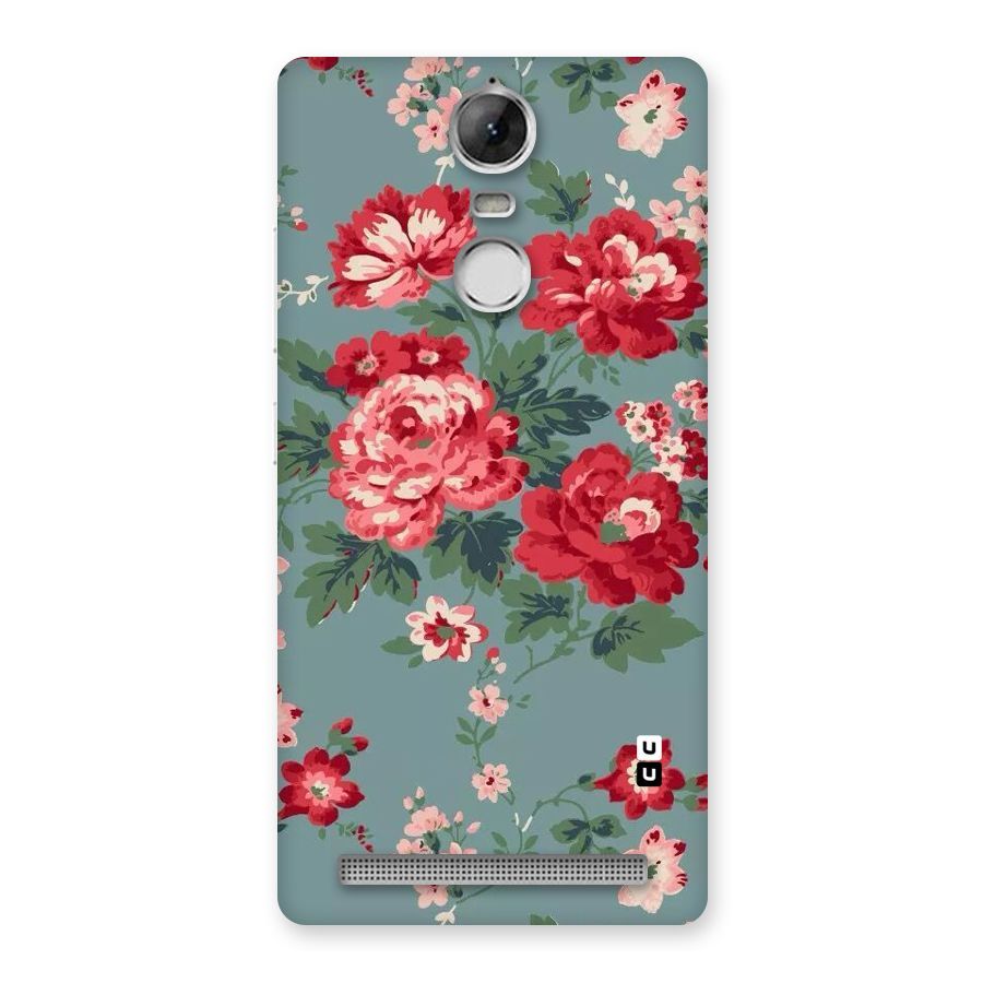Aesthetic Floral Red Back Case for Vibe K5 Note