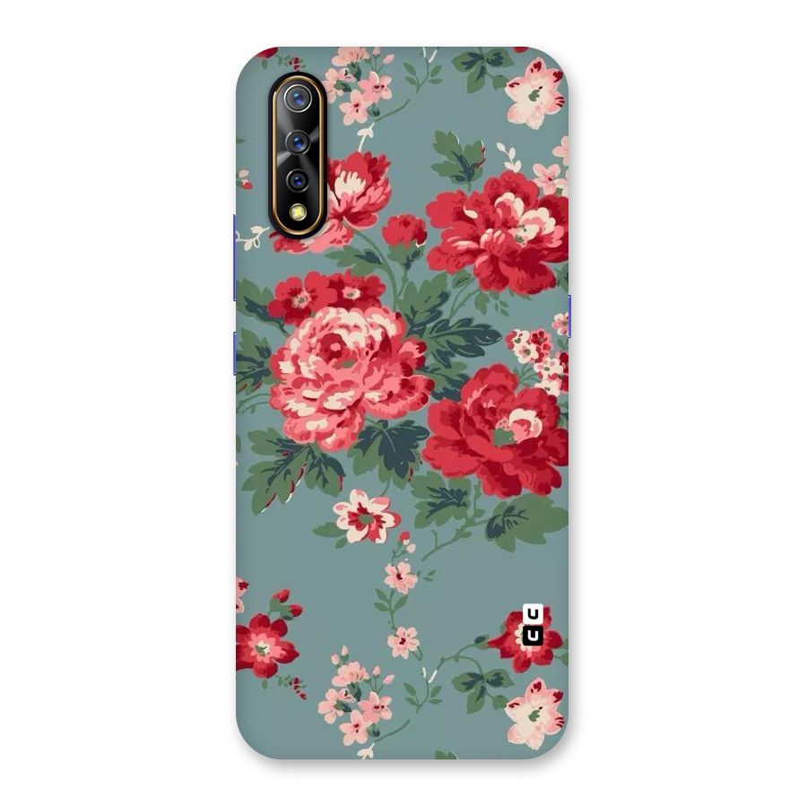 Aesthetic Floral Red Back Case for Vivo S1