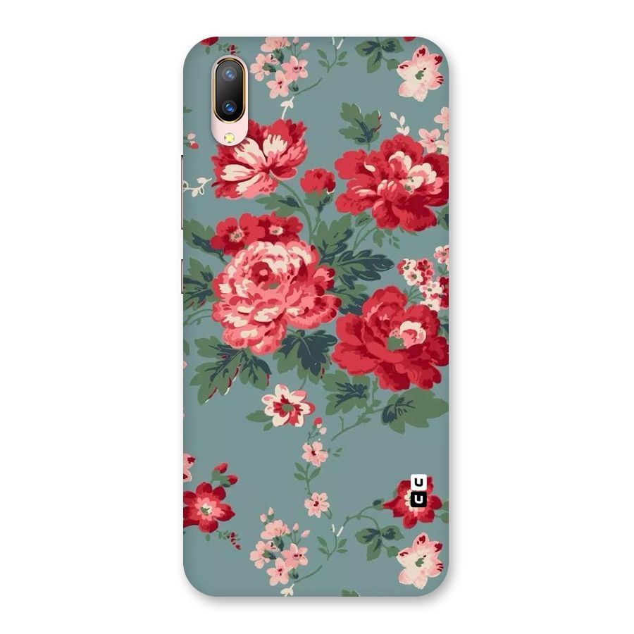 Aesthetic Floral Red Back Case for Vivo V11 Pro