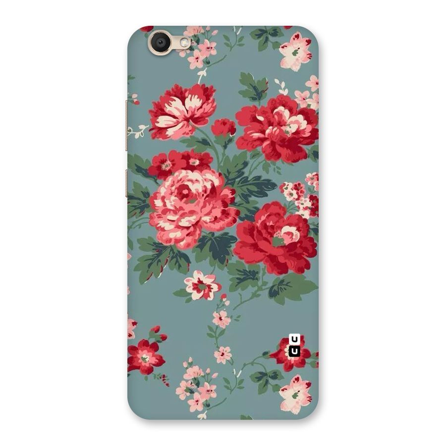 Aesthetic Floral Red Back Case for Vivo V5