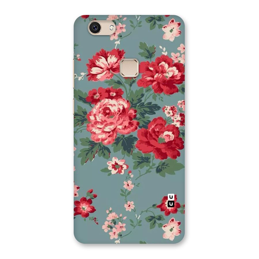Aesthetic Floral Red Back Case for Vivo V7