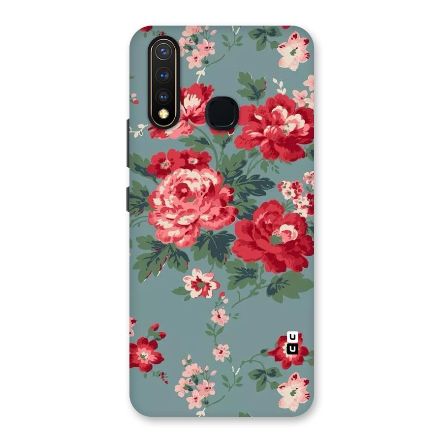 Aesthetic Floral Red Back Case for Vivo Y19