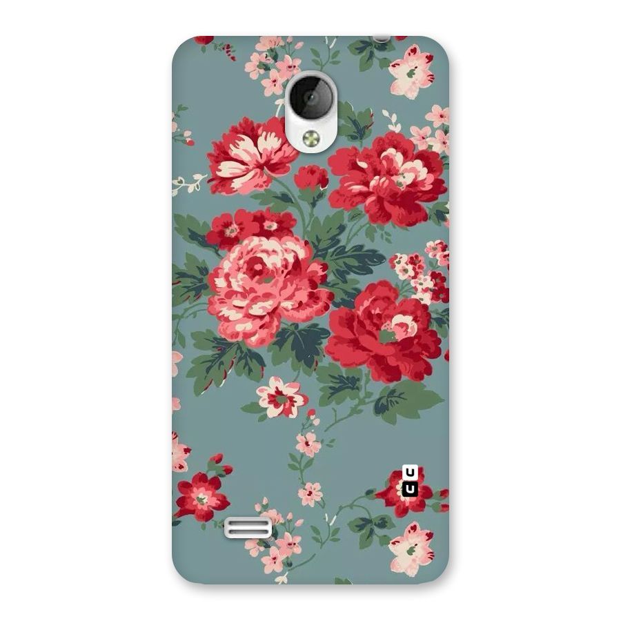 Aesthetic Floral Red Back Case for Vivo Y21
