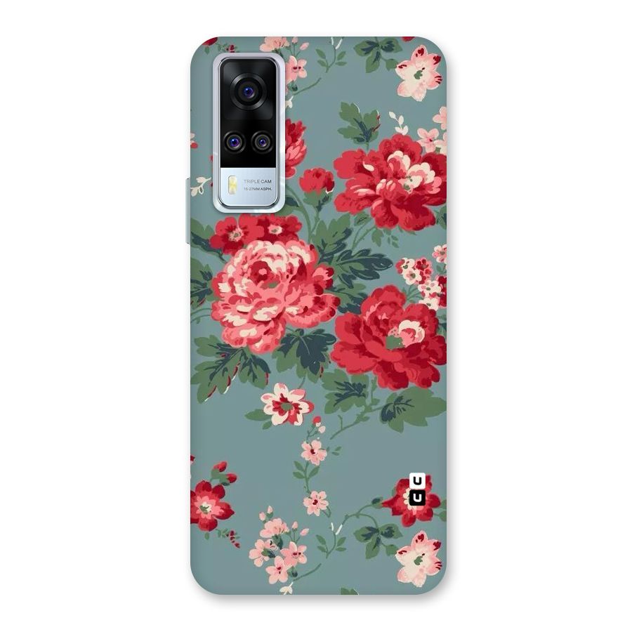 Aesthetic Floral Red Back Case for Vivo Y31