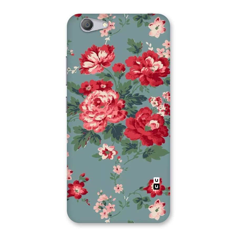 Aesthetic Floral Red Back Case for Vivo Y53