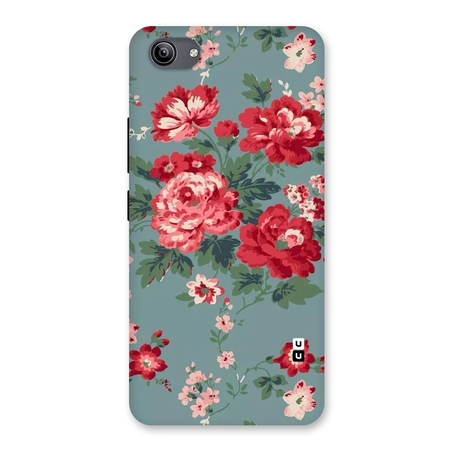 Aesthetic Floral Red Back Case for Vivo Y81i