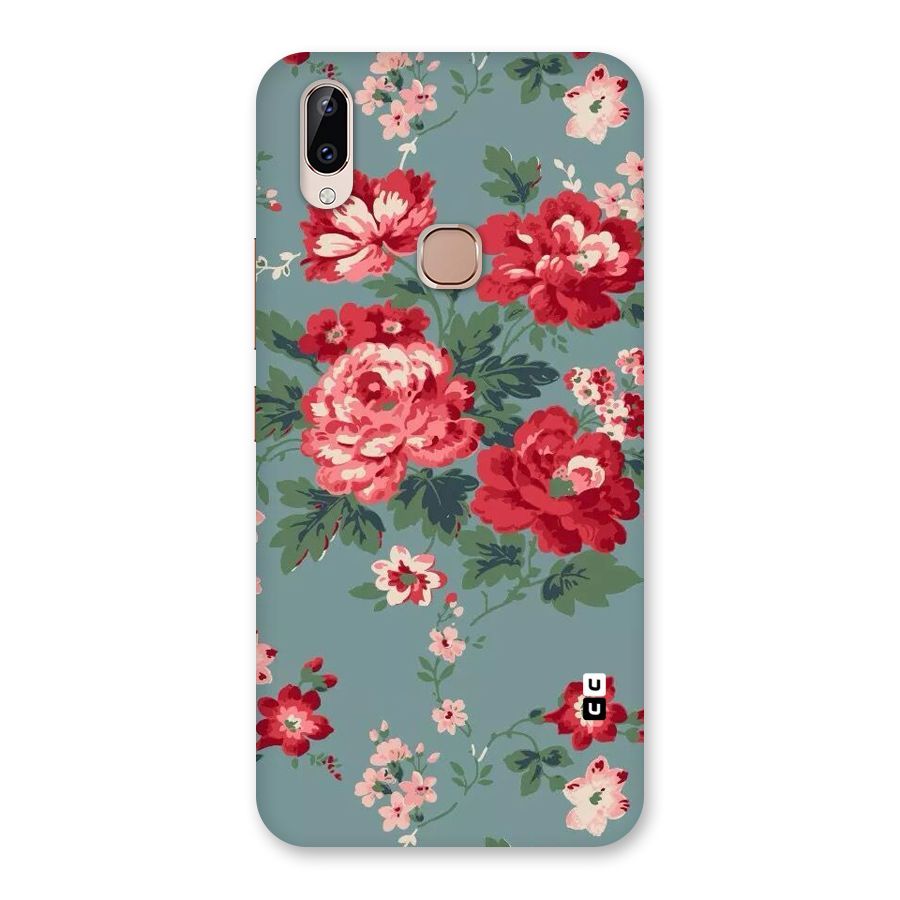 Aesthetic Floral Red Back Case for Vivo Y83 Pro