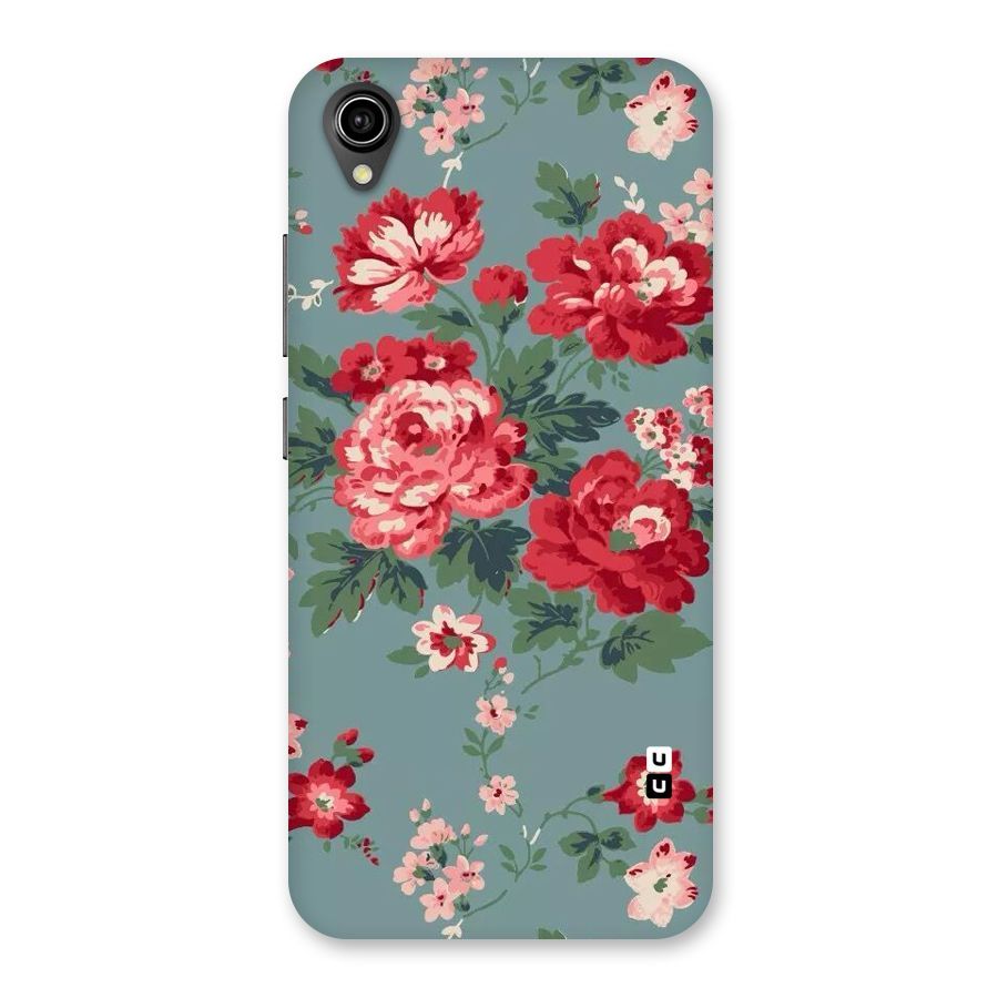 Aesthetic Floral Red Back Case for Vivo Y90