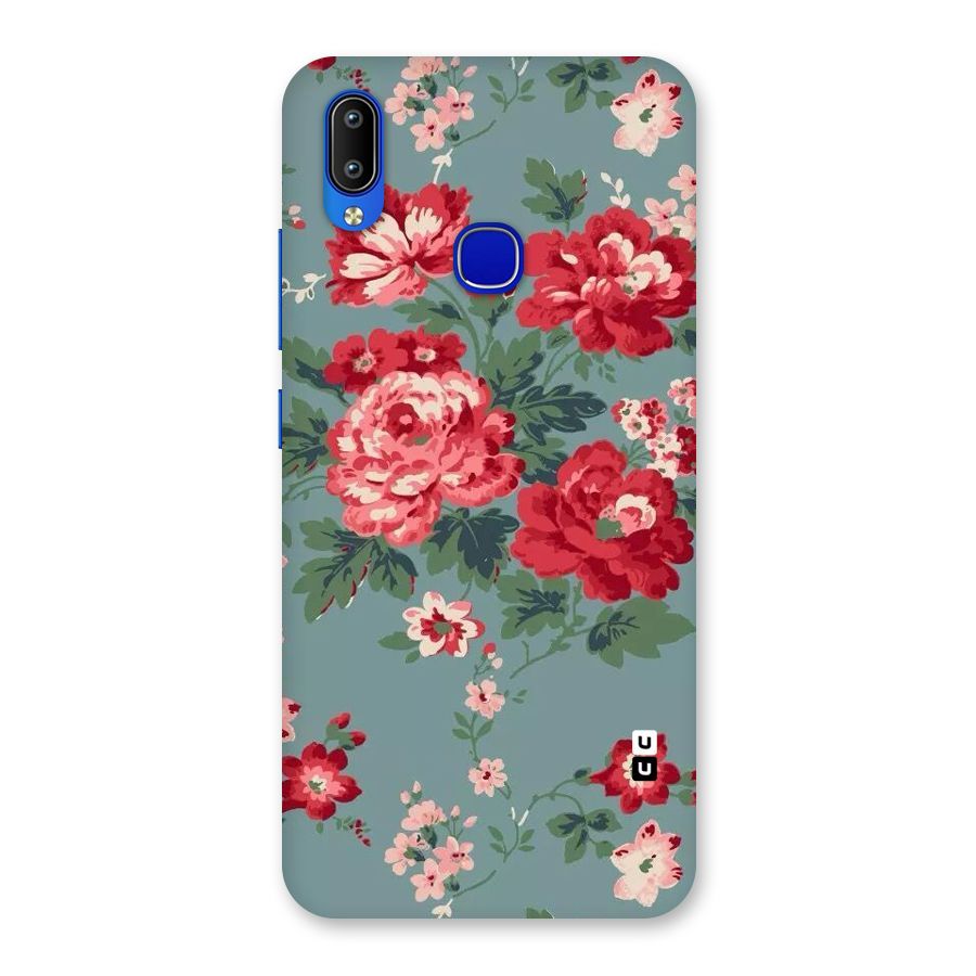 Aesthetic Floral Red Back Case for Vivo Y91